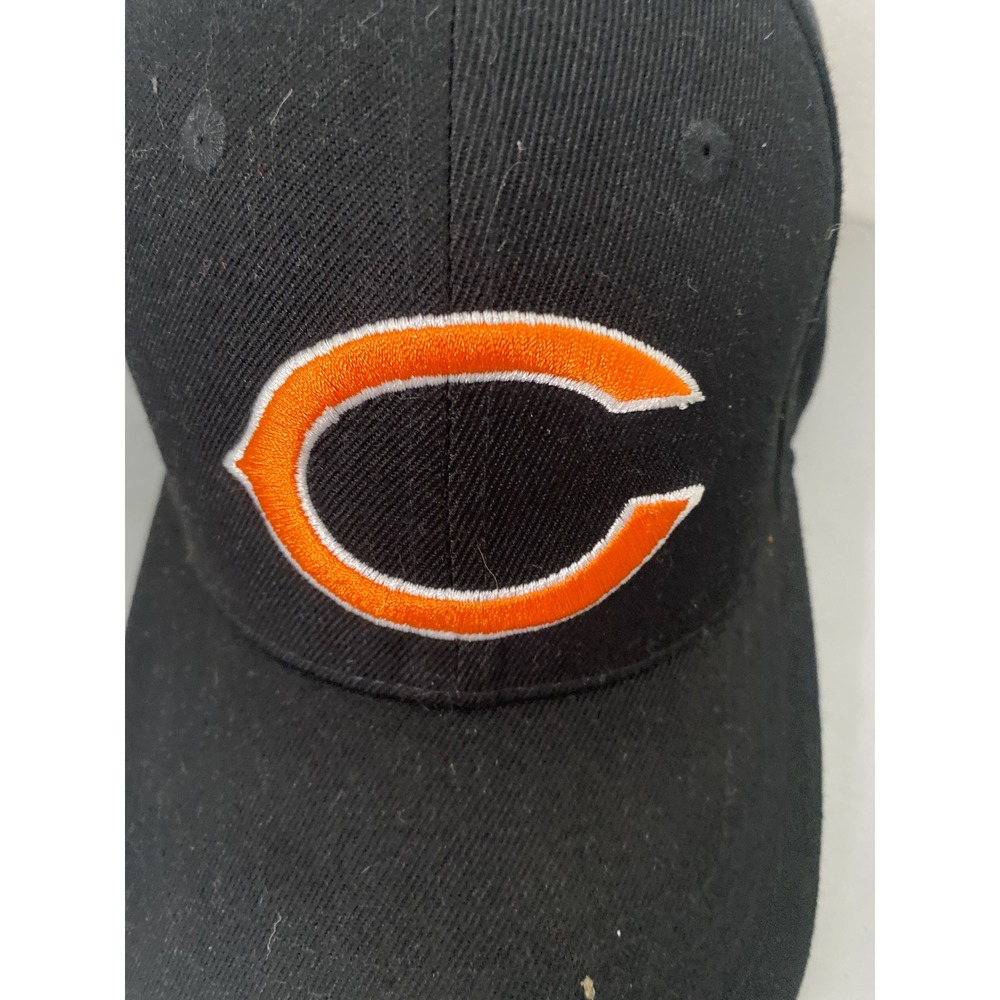 Chicago Bears NFL Black Snapback Baseball Cap Adjustable Orange C Logo - Picture 3 of 4
